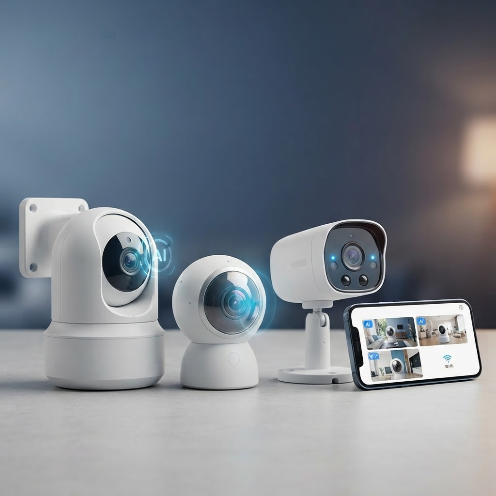 防犯カメラの機能まとめ｜スマホ確認・夜間撮影・AI人体検知・PTZ・360度・Wi-Fi/有線の違いを解説